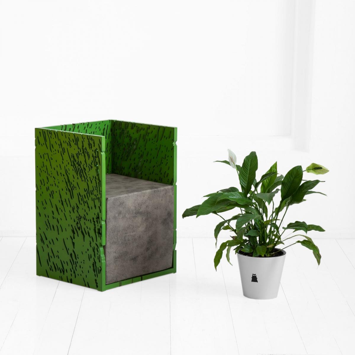 Кресло naturale винтажный зеленый archpole