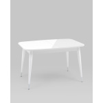 Стол обеденный сидней раскладной 120-160*80 белый глянцевый ут000036209 stool group